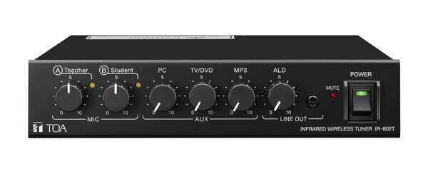 IR-802T CU 2-CHANNEL INFRARED WIRELESS TUNER,3 AUX INPUTS,OUTPUT MUTING BY 25 V SPEAKER LINE